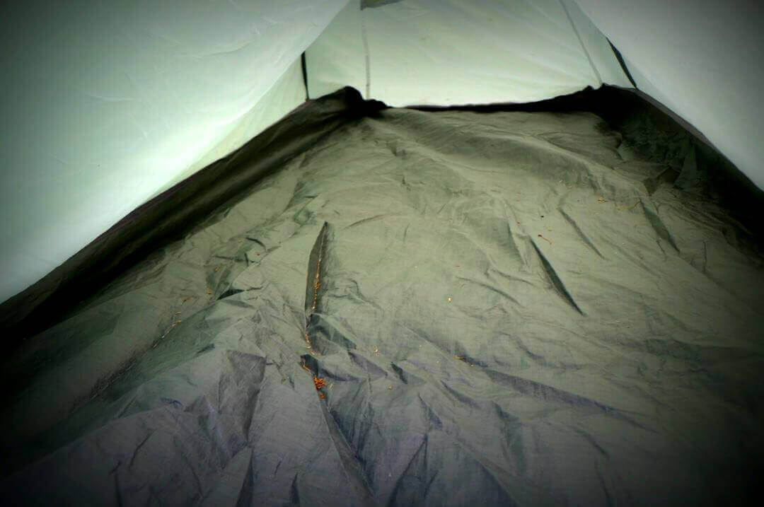 Inside Eurohike Backpacker Tent for Cycle Touring