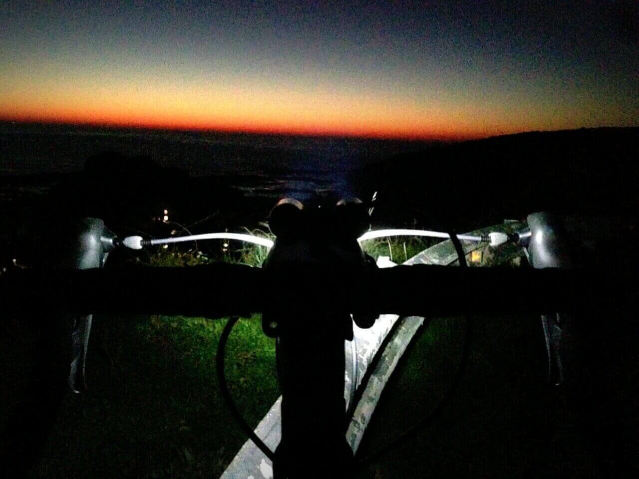 Cycling at night in Jersey