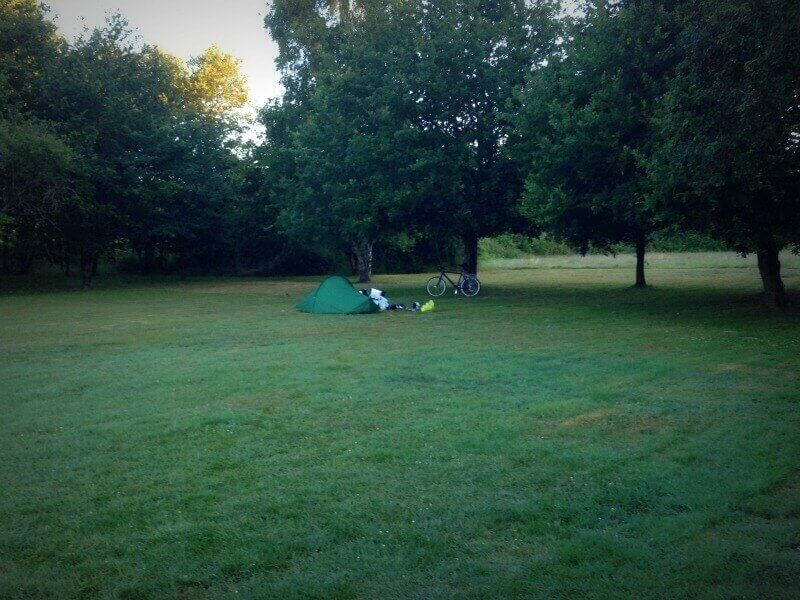 Campsite to myself in France